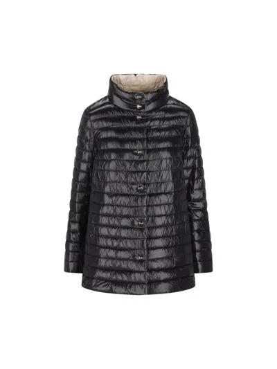 Herno Reversible Button-up Down Jacket In Multi