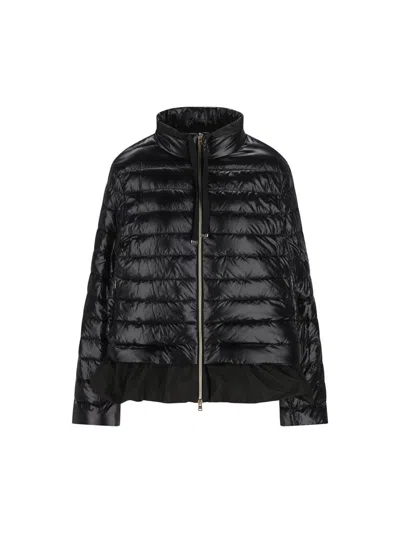 Herno Zip-up Quilted Puffer Jacket In Black