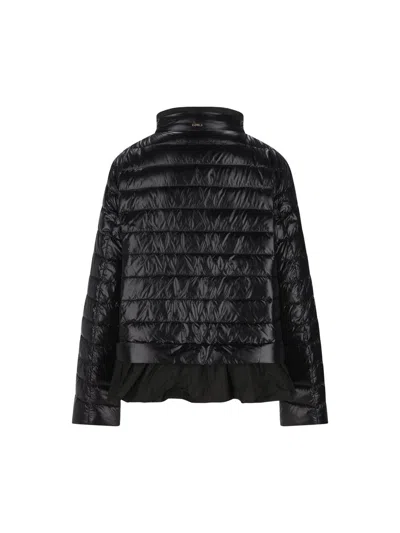 Herno Zip-up Quilted Puffer Jacket In Black