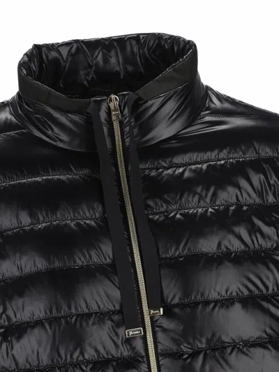 Herno Zip-up Quilted Puffer Jacket In Black