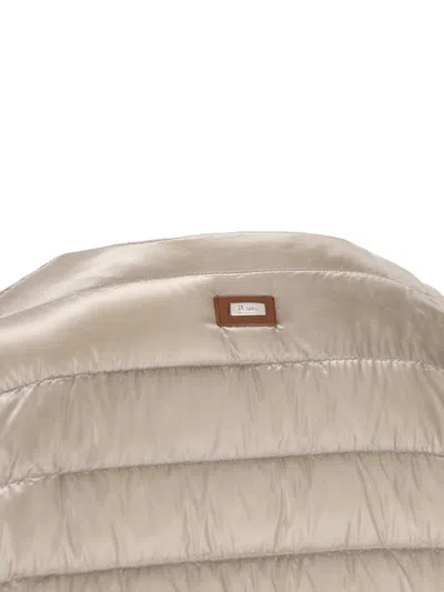 Herno Crewneck Down Jacket In Neutral