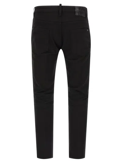 Dsquared2 Sleek Black Jeans With Comfortable Stretch Fabric And Modern Fit In Black