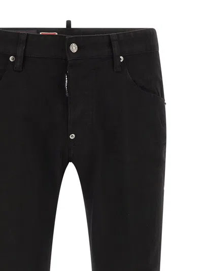 Dsquared2 Sleek Black Jeans With Comfortable Stretch Fabric And Modern Fit In Black
