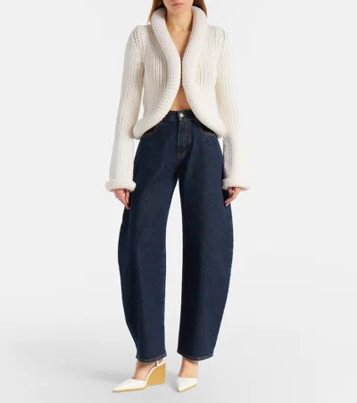 Alaïa Wool-blend Cardigan In White