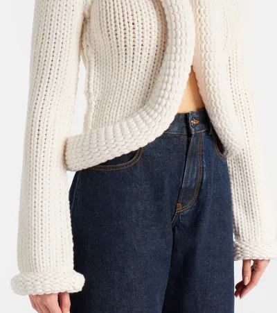 Alaïa Wool-blend Cardigan In White