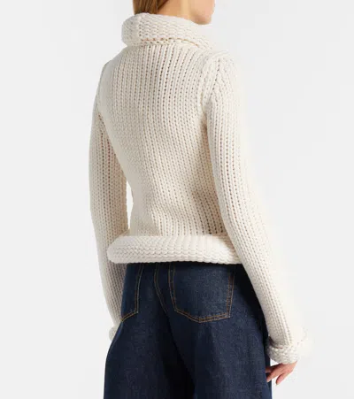 Alaïa Wool-blend Cardigan In White