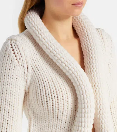 Alaïa Wool-blend Cardigan In White