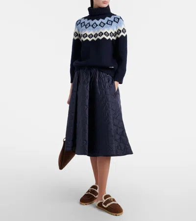 Prada Shearling-lined Suede Mules In Brown