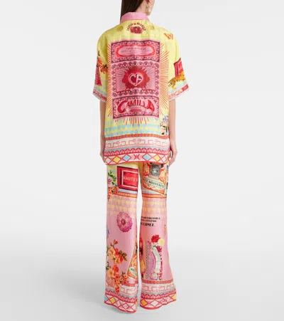 Camilla Printed Silk Wide-leg Pants In Multi