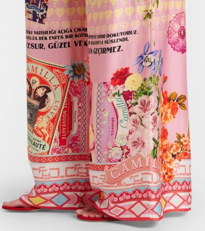 Camilla Printed Silk Wide-leg Pants In Multi