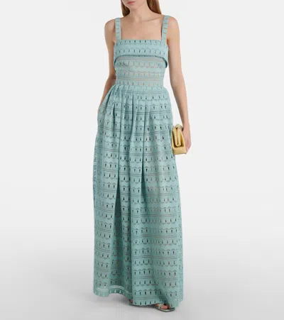 Elie Saab Macramé Gown In Blue