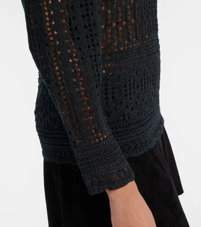 Isabel Marant Dahara Open-knit Sweater In Black