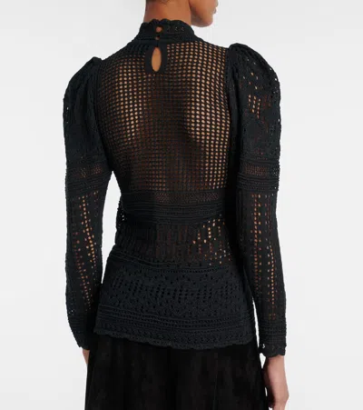 Isabel Marant Dahara Open-knit Sweater In Black