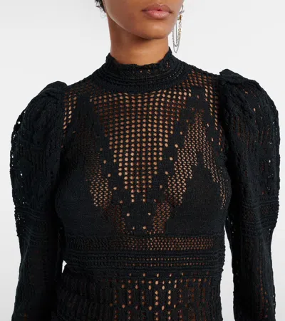 Isabel Marant Dahara Open-knit Sweater In Black