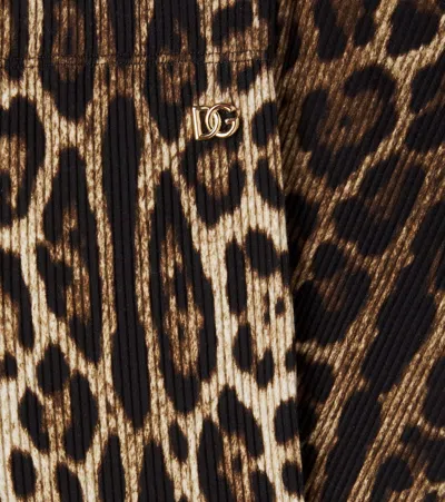 Dolce & Gabbana Leopard-pattern Trousers In Animal Print
