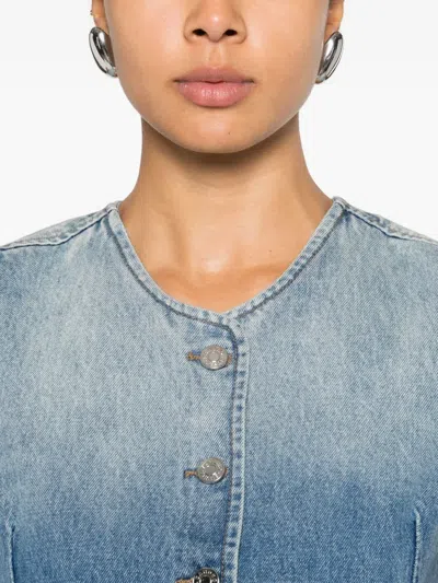 Sandro Sleeveless Jacket In Blue