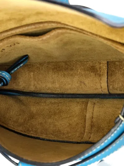 Pre-owned Loewe Gate Leather Mini Belt Bag In Blue