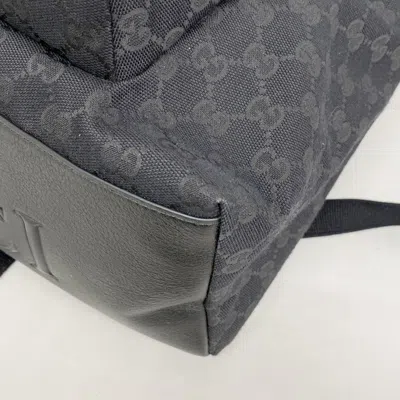 Pre-owned Gucci Black Canvas Backpack ()