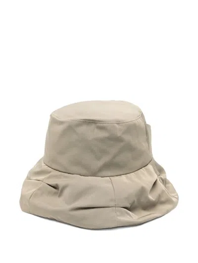 Y's Gathered Hat In Neutral