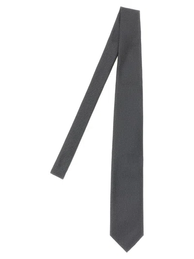 Tom Ford Grey Jacquard Pattern Tie In Gray