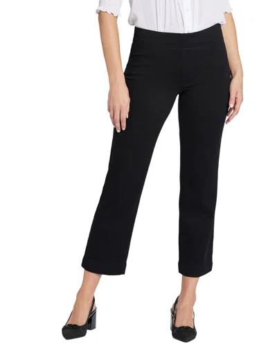 Nydj Bailey Pull-on Ankle Relaxed Straight Leg Jeans In Black