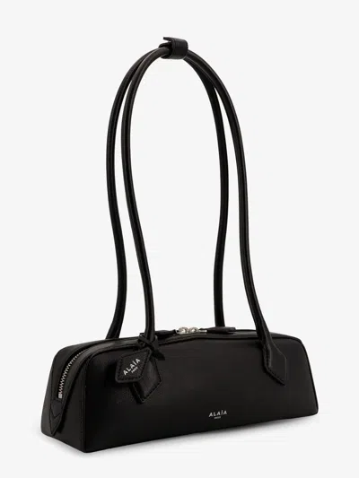 Alaïa Womens Noir Le Teckel Branded-tag Leather Shoulder Bag In Black