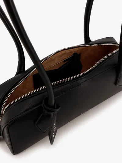 Alaïa Womens Noir Le Teckel Branded-tag Leather Shoulder Bag In Black