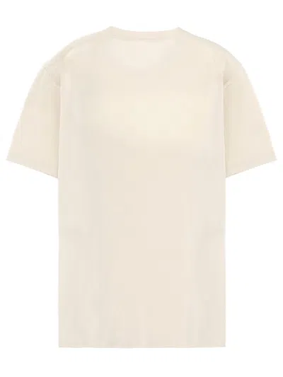Alexander Mcqueen Men Cotton T-shirt With A Flocked Logo Printed In Neutral