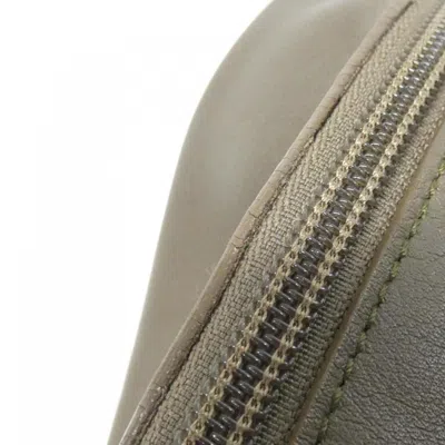 Pre-owned Loewe Khaki Leather Backpack () In Brown