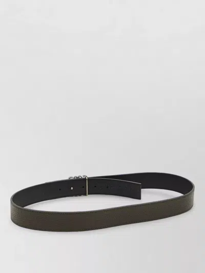 Loewe Reversible Anagram Calfskin Leather Belt In Green
