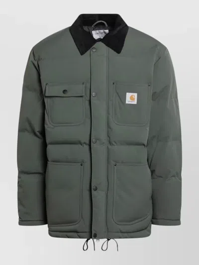 Carhartt Rayler Quilted Jacket Drawstring Hem Pockets In Green