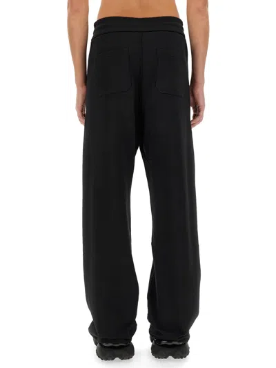 Balmain Wide-leg Cotton Track Pants In Black