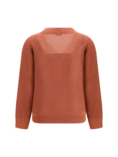 Brunello Cucinelli Multicolor Cashmere Cashmere Sweater In Red