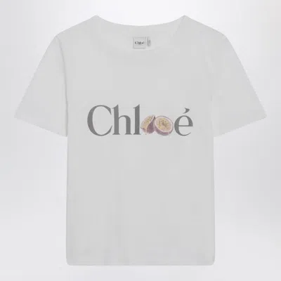Chloé Passion Fruit Print Baby Fit Cotton Jersey T-shirt In White