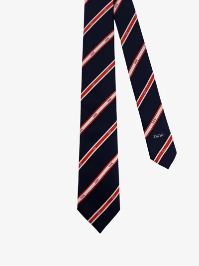 Dior Men Silk Tie In Multi