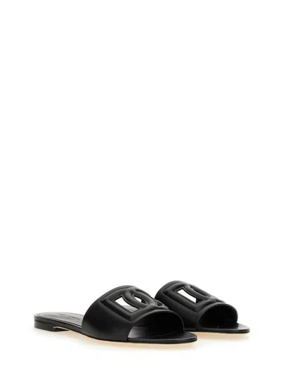 Dolce & Gabbana Women Sandalo Slide Con Logo In Multi