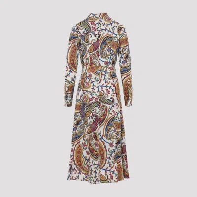 Etro Belted Paisley-print Cotton-voile Midi Shirt Dress In Multi