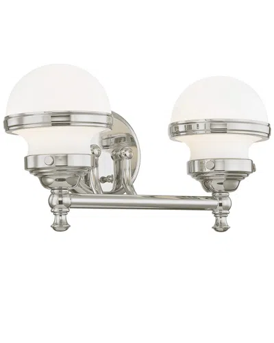 Livex Lighting Livex Oldwick 2-light Polished Chrome Bath-light In Silver