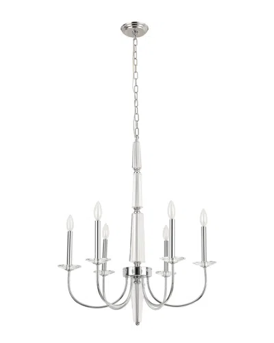 Pasargad Home Bliss Hestia Chrome Chandelier In Silver