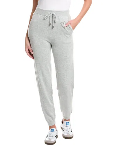 Wispr Heart Hot Fix Silk-blend Jogger In Gray