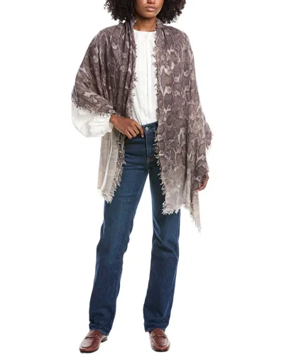 Forte Cashmere Python Print Cashmere Scarf In Multi