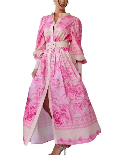 Wellway Maxi Dress In Pink