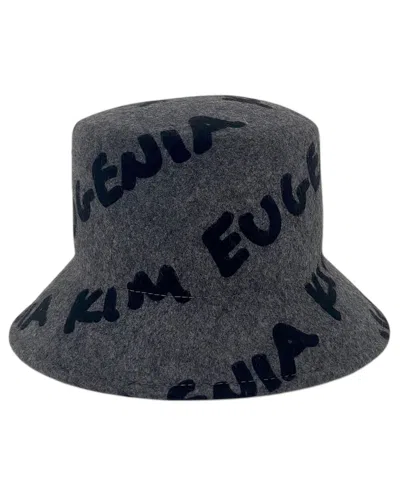Eugenia Kim Ruby Wool Felt Bucket Hat In Gray