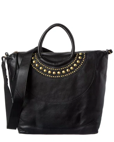 Hobo Maggie Studded Satchel Bag In Black