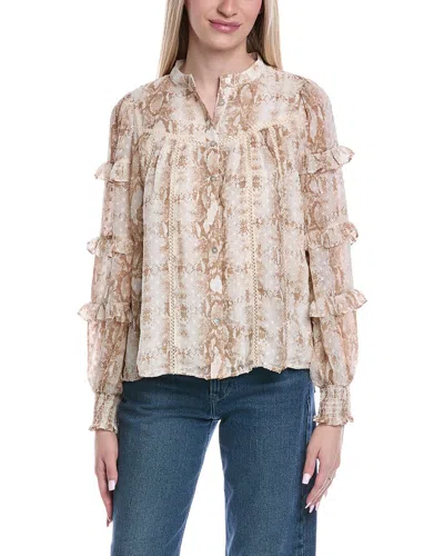Fate Printed Blouse In Neutral