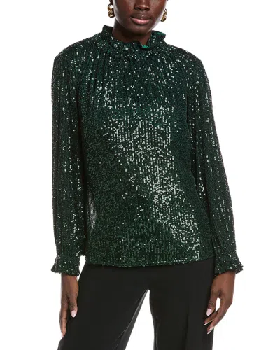 Sail To Sable Sequin Top In Green