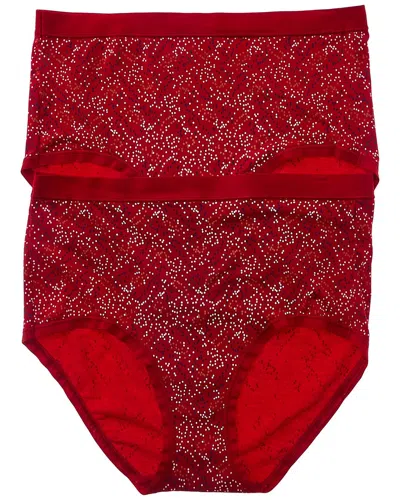 Wacoal 2pk Understated Cotton Hi-cut In Red
