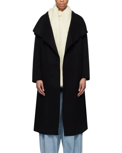 Mackage Black Mai-cn Double-face Wool Wrap Coat In Black