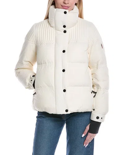 Moncler Anglin Padded Jacket With Logo-patch In White