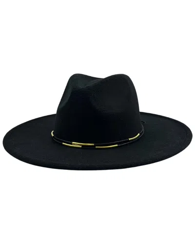 Marcus Adler Metal Trim Felt Fedora In Black